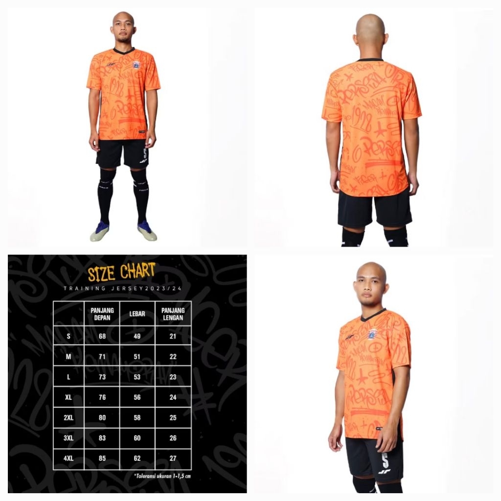 (SIZE 3XL) jersey bola persija training grafcity original