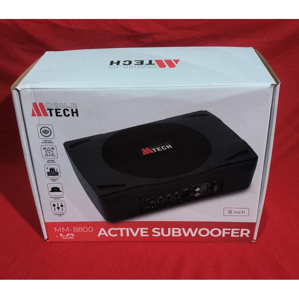 Subwoofer aktif kolong mobil Mtech MM-8800 By LM AUDIO /subwoofer kolong aktive Mtech 8inch