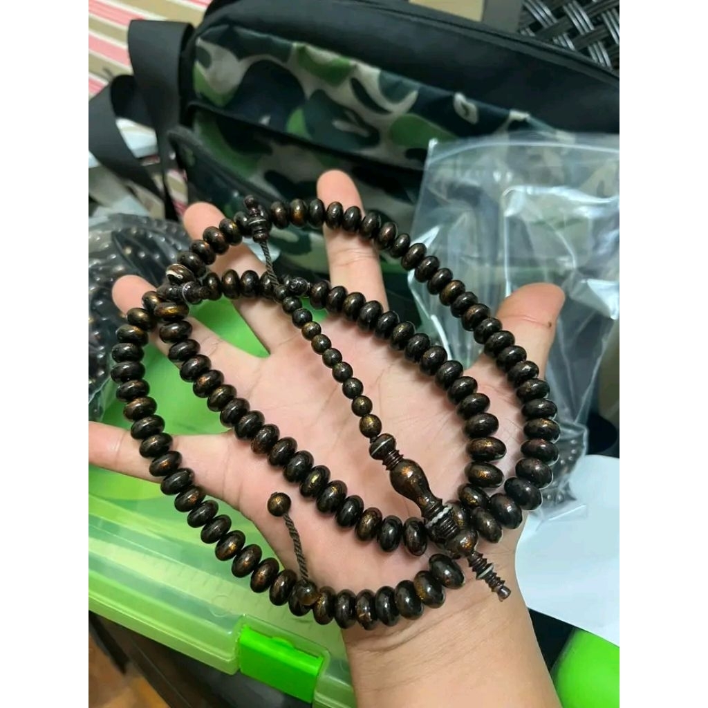 TASBIH AKAR BAHAR SERAT EMAS ASLI