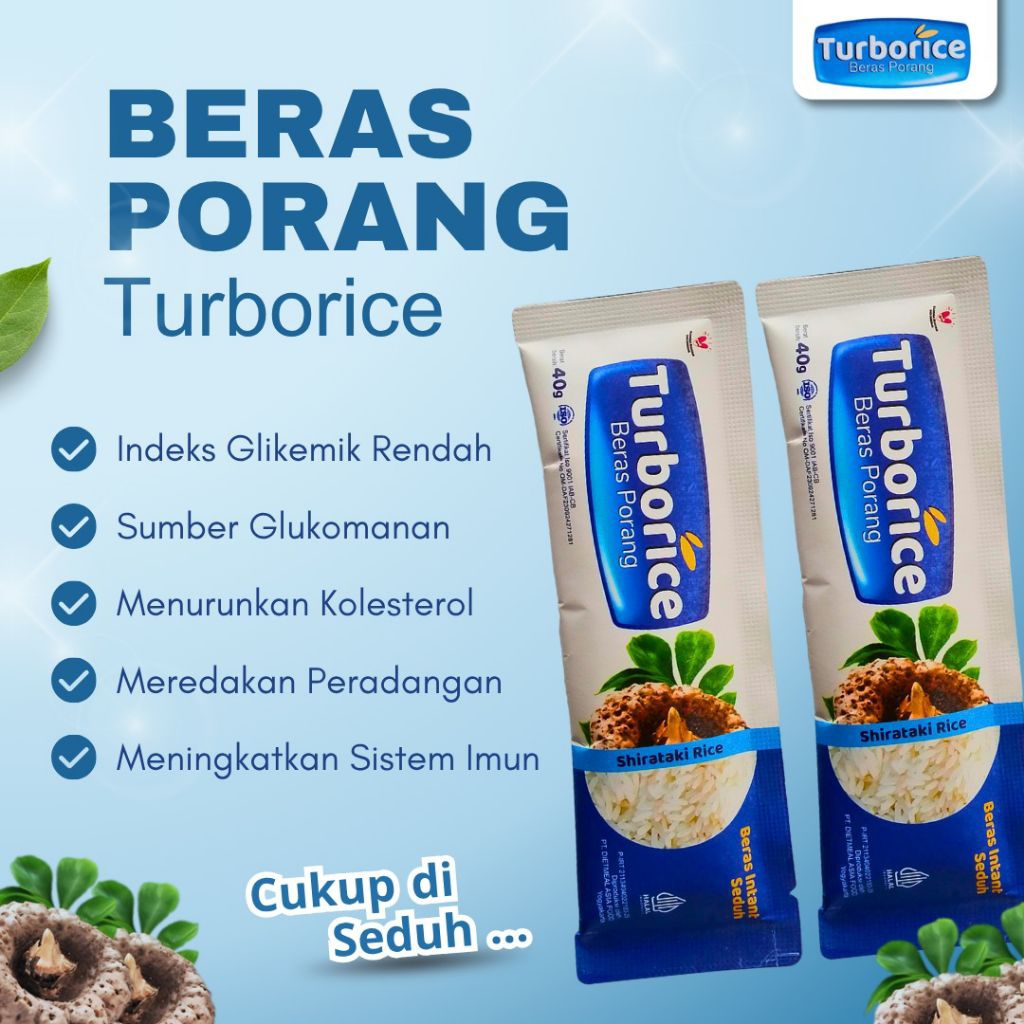 

Beras Porang shirataki TURBORICE sacet 40 gram