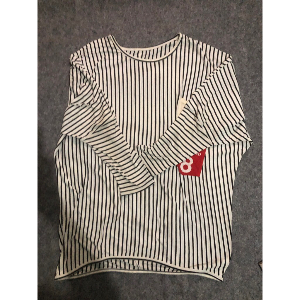 preloved kaos batwing stripe