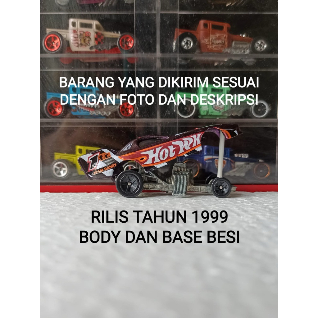 Hot Wheels Firebird Funny Car (1997) HW Mega Graphics 1999 Dark Purple Team Handy Body Dan Base Besi