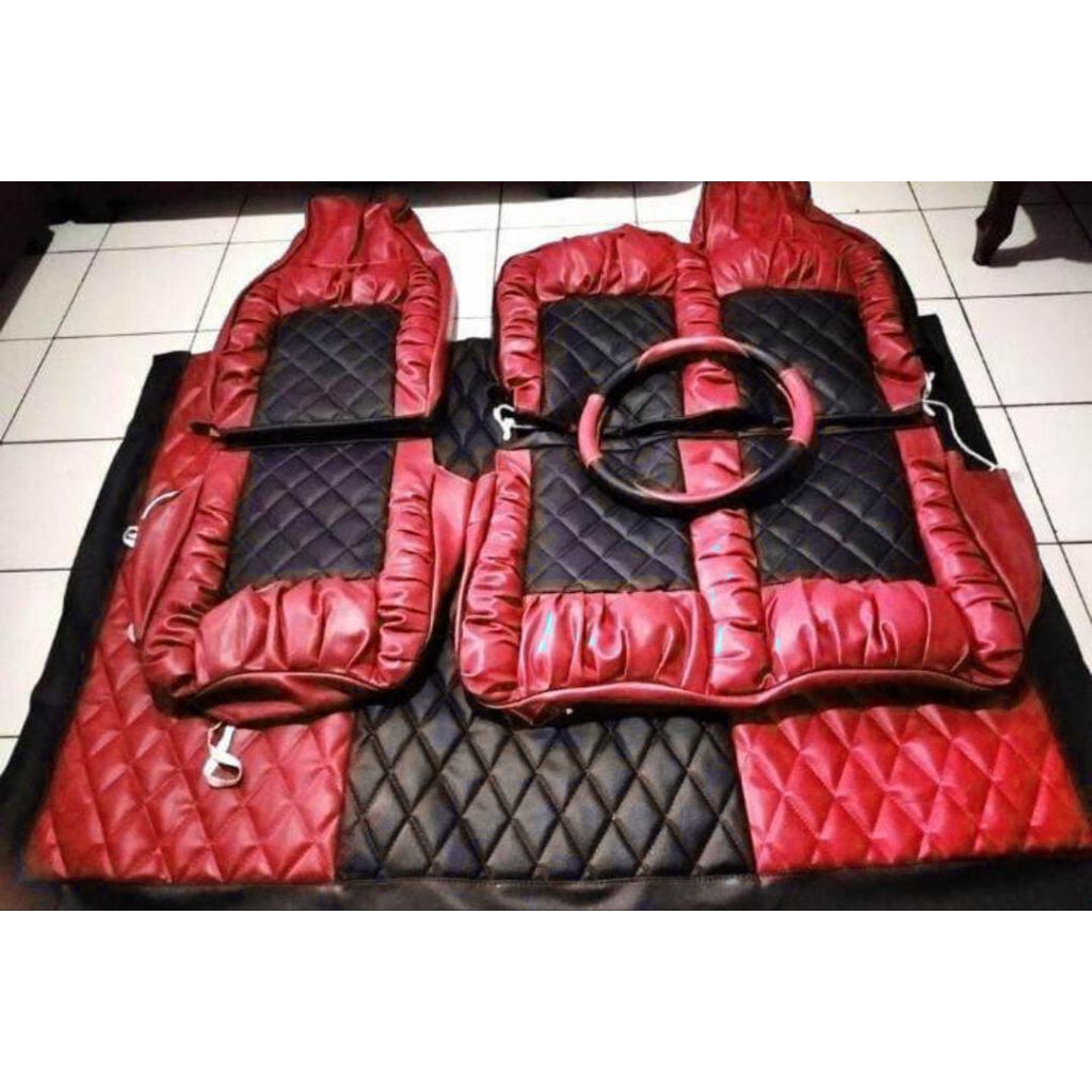 Cover Jok & Plafon Truk Canter, Elf, Hino variasi warna motif sofa wajik