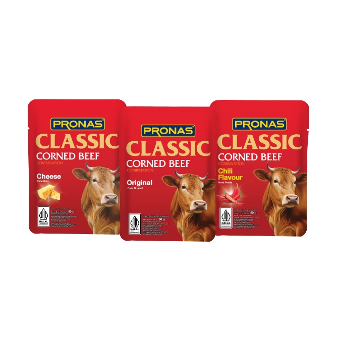 

Pronas Kornet 50g - PROMO 10,000 Daging Sapi Asli - Untuk Mie, Nasi Goreng, atau Isian Pastry