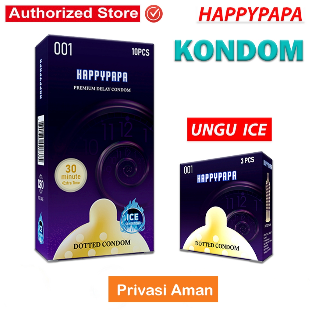 Happypapa Kondom Gerigi Berduri 001 Sensasi Dingin Tahan Lama