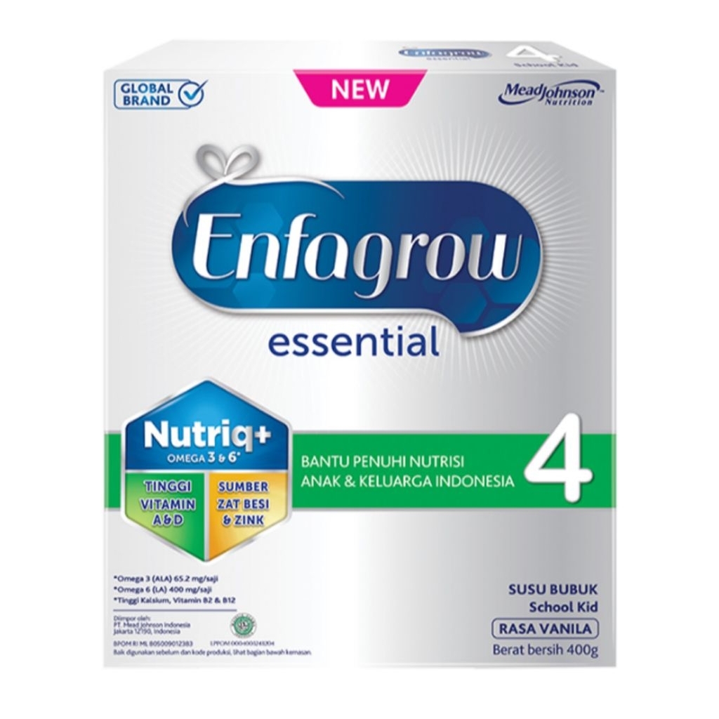 

Enfagrow Essential 4 Susu Pertumbuhan Anak Vanila 400g