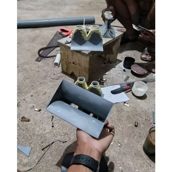 Horn Tweeter Double PVC — Corong Horn 2 Tweeter Panjang 15cm Lebar 9cm Warna custom