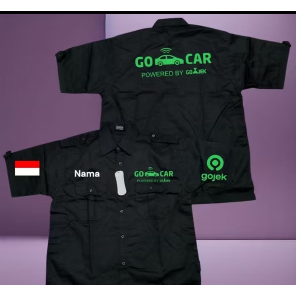 Kemeja Gocar Terbaru Pulnbordir seragam gocar kemeja gocar kemeja pria pendek gocar