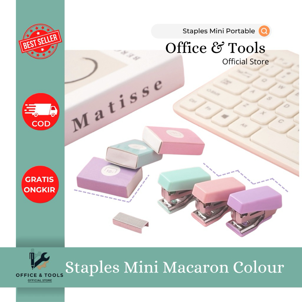 

Staples Kecil Portable Warna Pastel Macaron Stepler Mini Estetik Office & Tools