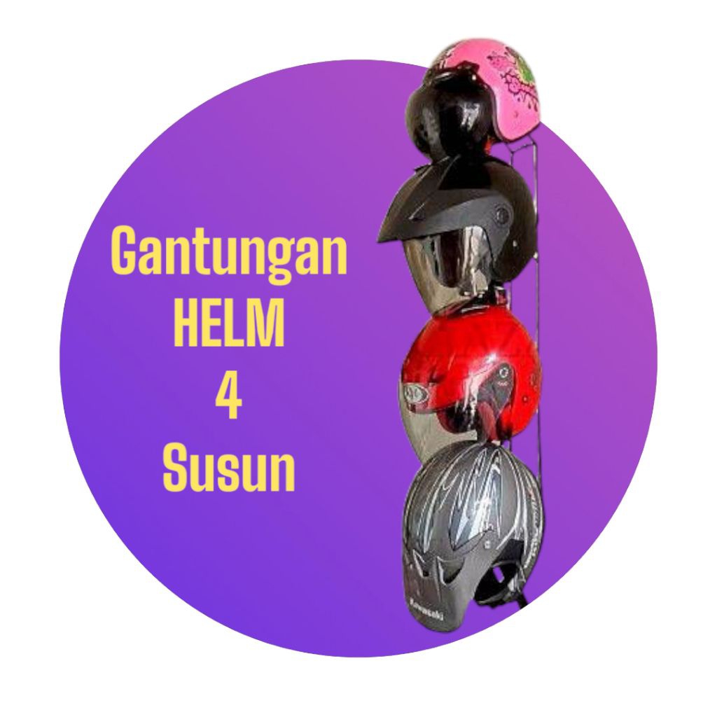 RAK GANTUNGAN CANTOLAN HOOK HELM MOTOR dan SEPEDA BAHAN BESI