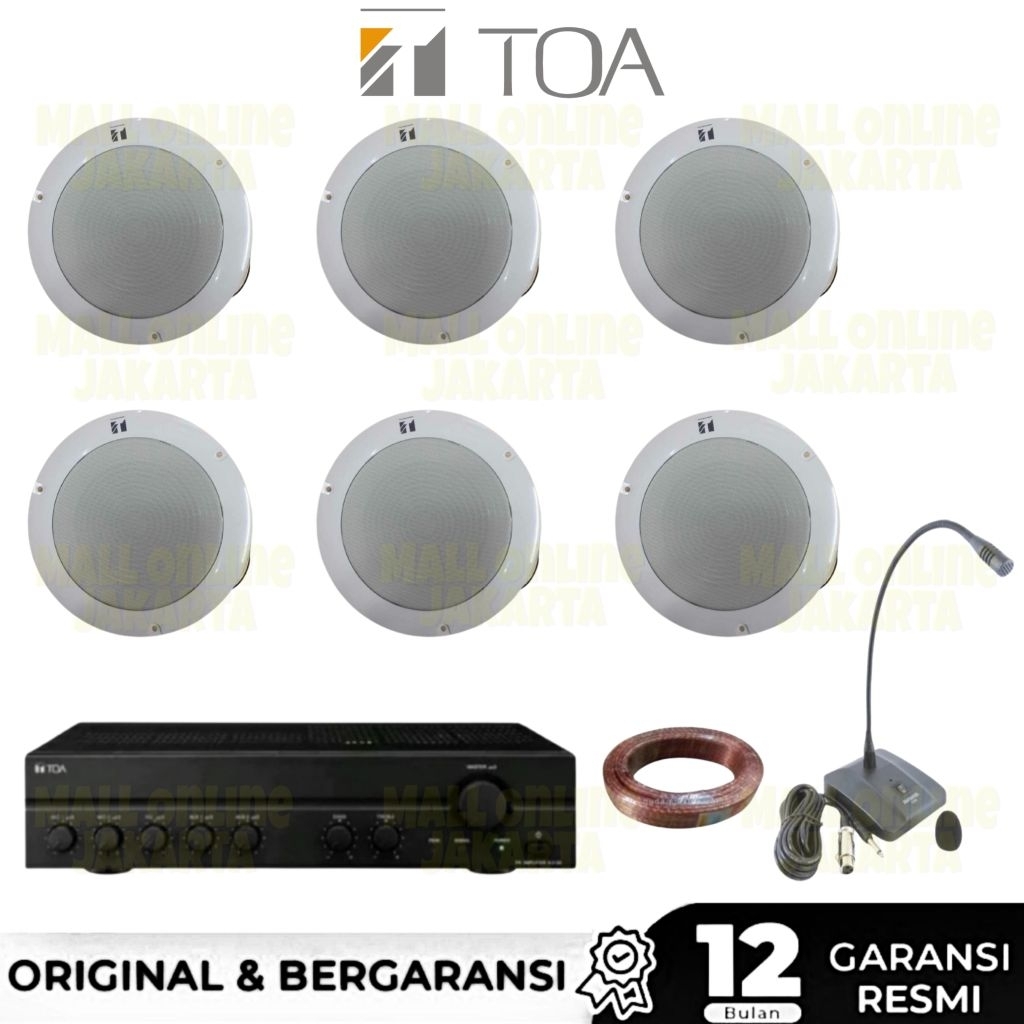 paket speaker ceiling toa sound system gedung kantor speaker atap plafon full toa