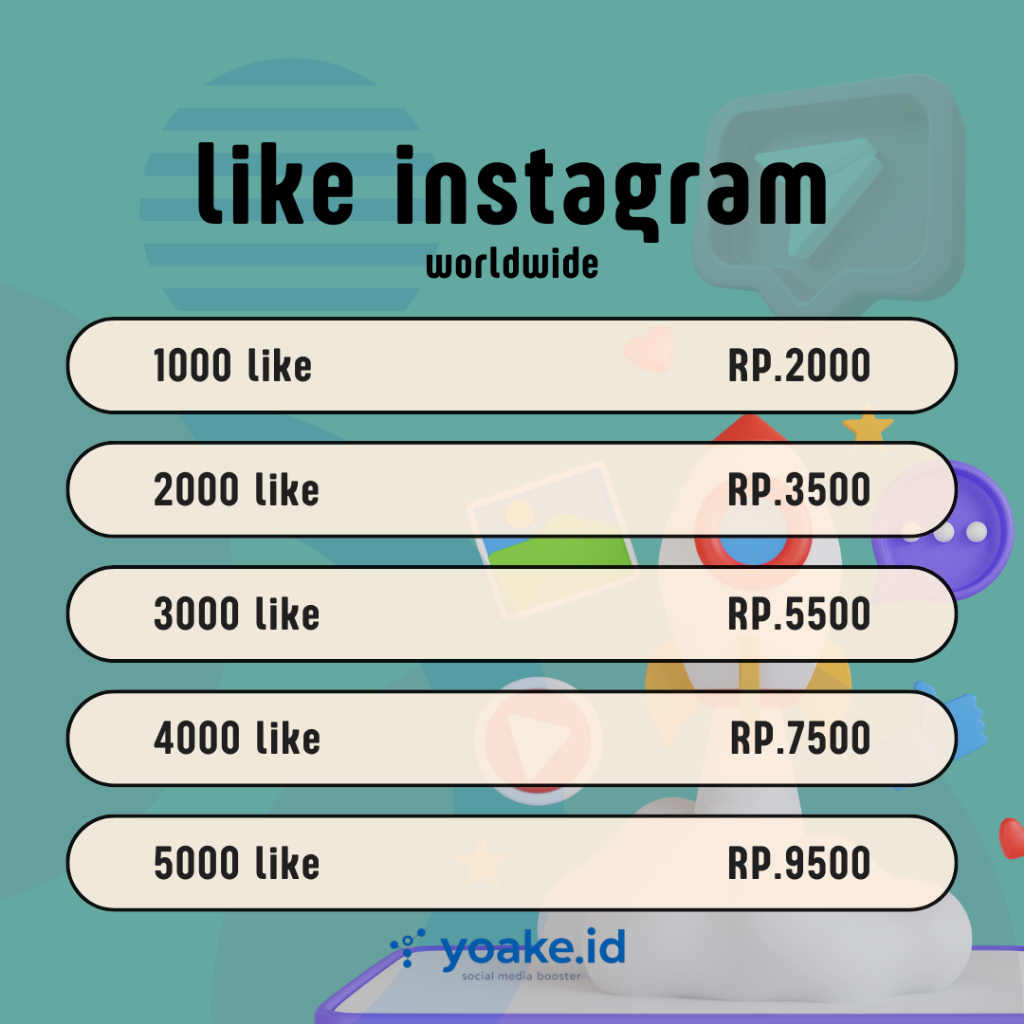 YOAKE - PROMO Like Post Reels IGTV Proses Cepat