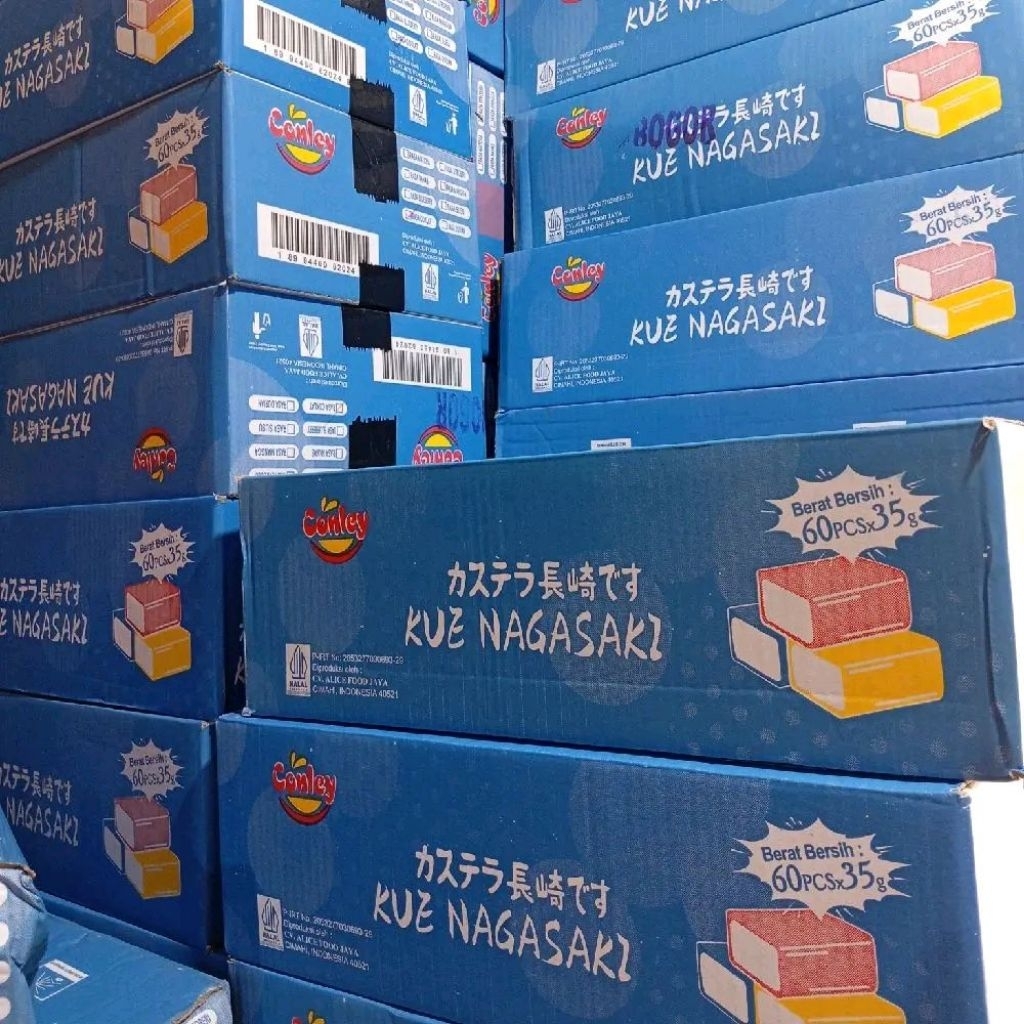 

(1 BOX ISI 60 PCS) Kue Nagasaki Conley Mochi Viral isi Kue rasa Strawberry, Coklat, Blueberry, Mangga @35gr Kue Camilan