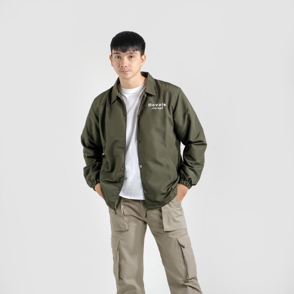 Jaket Coach Taslan Mcvois Army