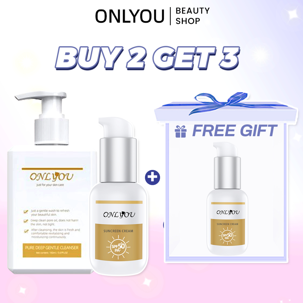 ONLYOU Skincare paket ONLYOU Sunscreen Cream SPF50+PA+ & Amino Acid Facial Wash