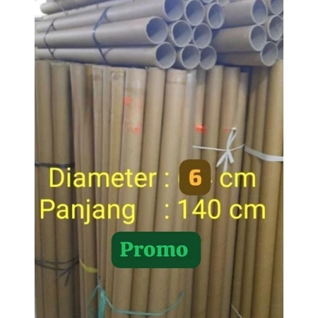 

Selongsong Paper Core Cones Bobin Diameter 6 x Panjang 140 Cm Tebal