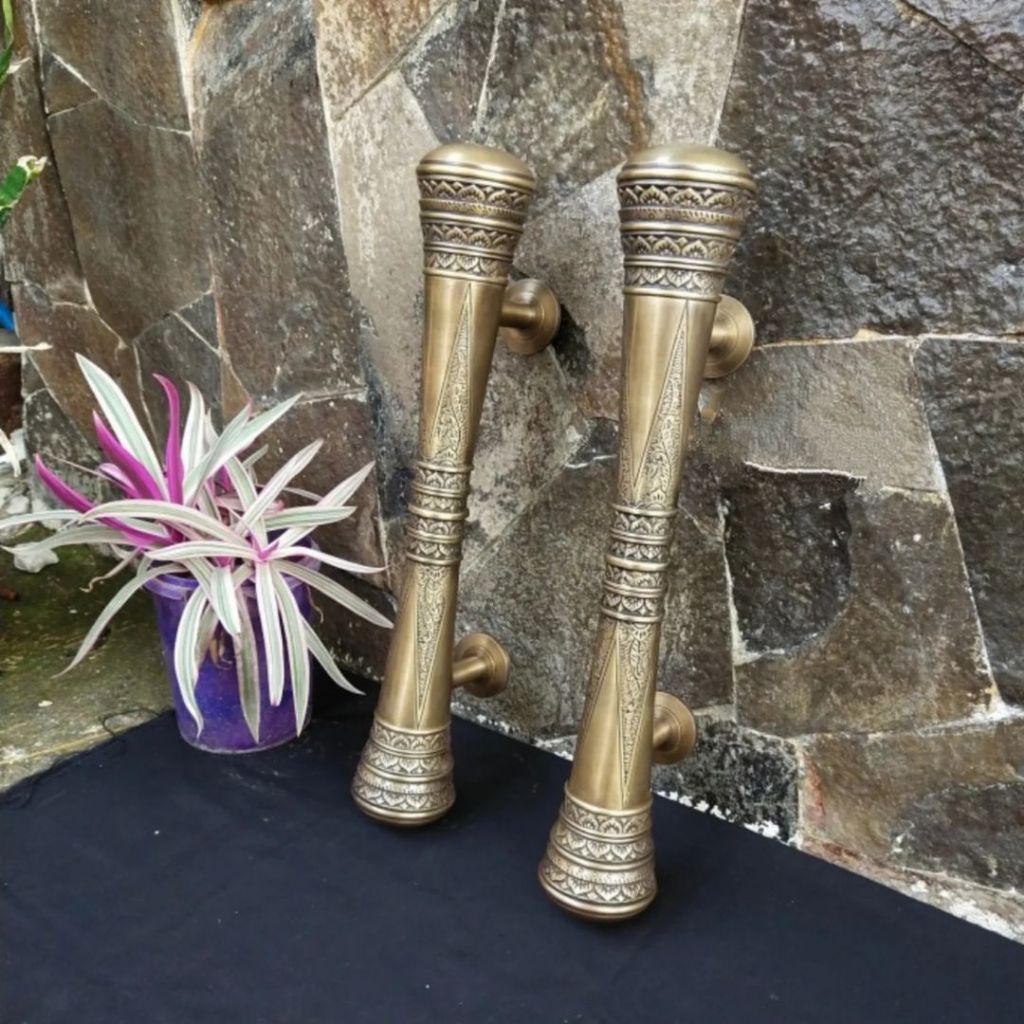 Brass pull handle - handle pintu kuningan antik 60cm - antique brass