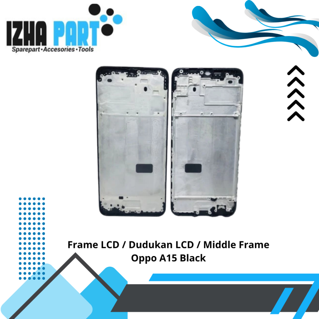 Frame LCD / Dudukan LCD / Middle Frame Oppo A15 Black
