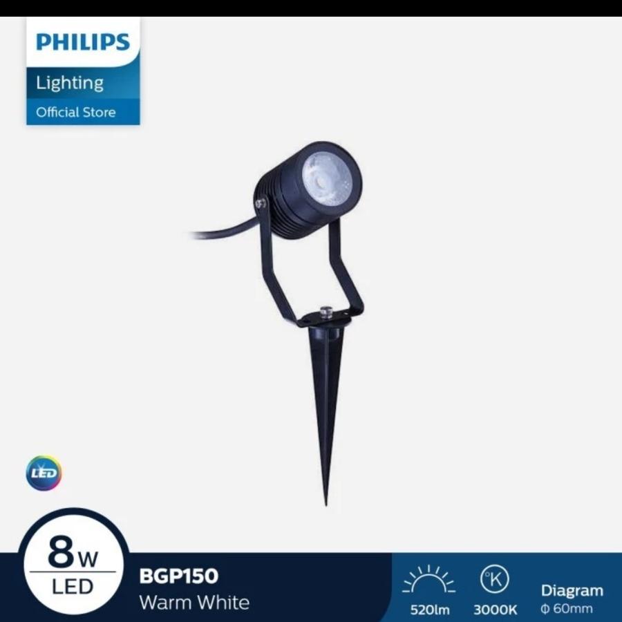 Lampu sorot taman Philips 8w 8 watt BGP150 lampu sorot taman tancap 8w