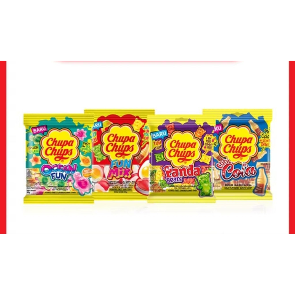 

CHUPA CHUPS JELLY FUN MIX,OCEAN FUN,PANDA BEAR,COLA
