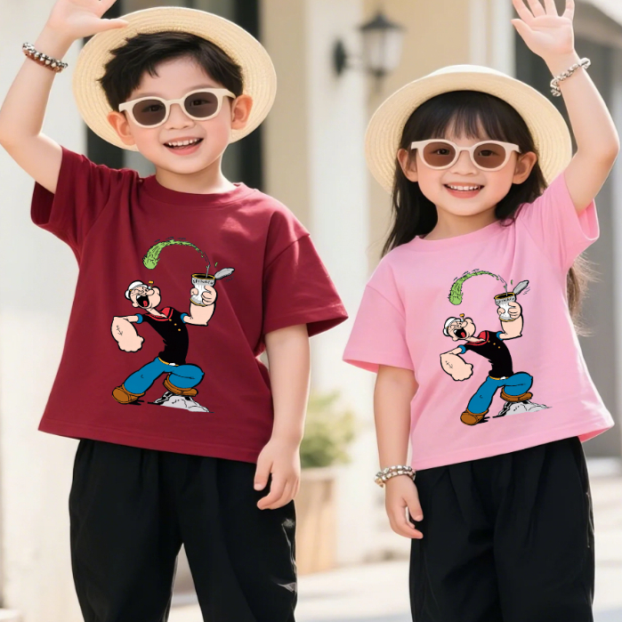 Setelan Anak Unisex Celana Jogger 5-15 Tahun Motif POPEYE SPINACH