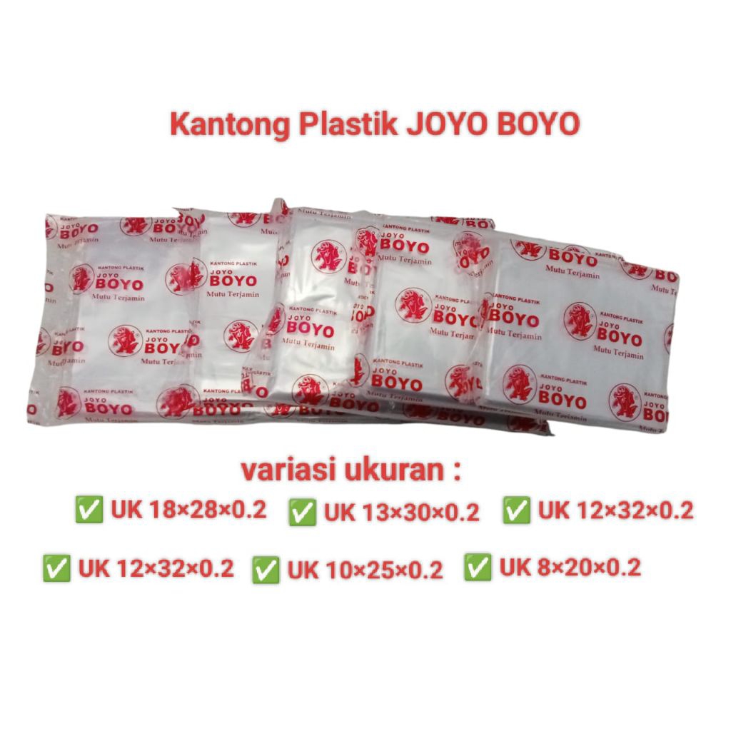 Plastik Boyo Pp Bening Tebal 0,2 Aneka Ukuran Plastik Pp Bening Joyo Boyo