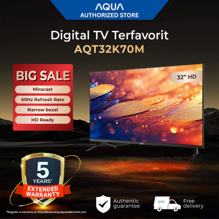 AQUA Elektronik Digital TV 32 Inch  32AQT9200 | DVB T2 & USB Movie / TV Digital 32 Inch