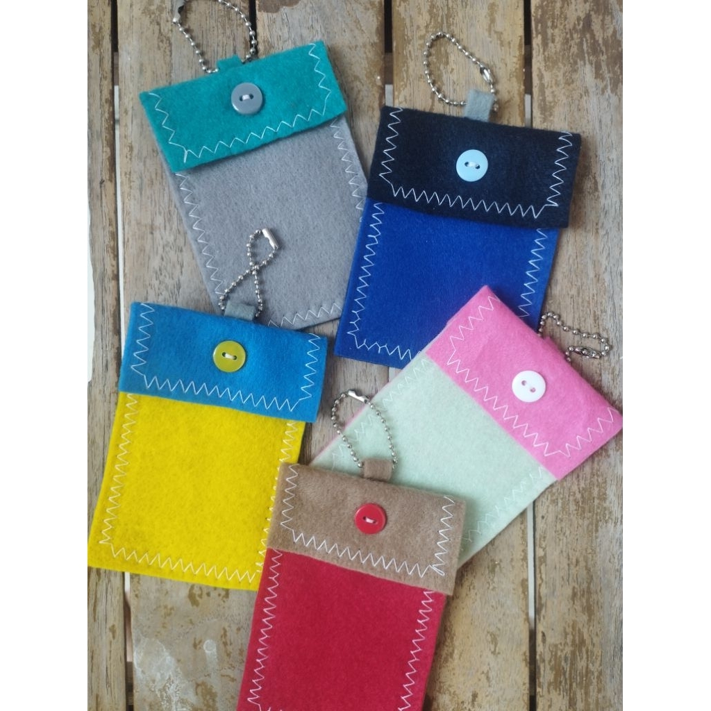 

Amplop angpao dompet mini flanel gantungan dompet warna warni sovenir