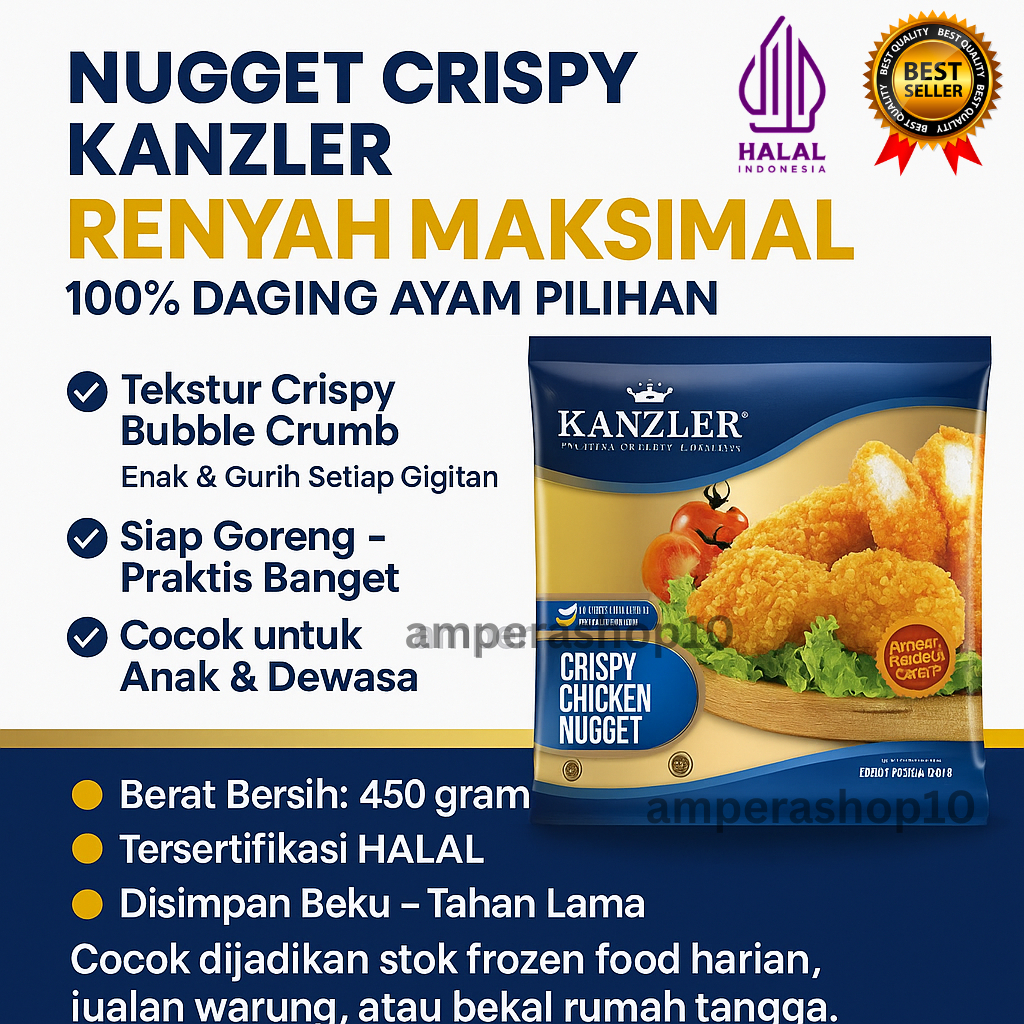 

NUGGET KANZLER CRISPY 450GR FROZEN FOOD