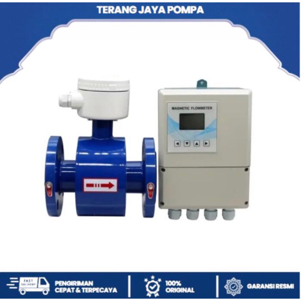 Flowmeter Electromagnetic 4” DN100 Flow Meter PTFE Magnetic Aliran Cairan Makanan Kimia Limbah