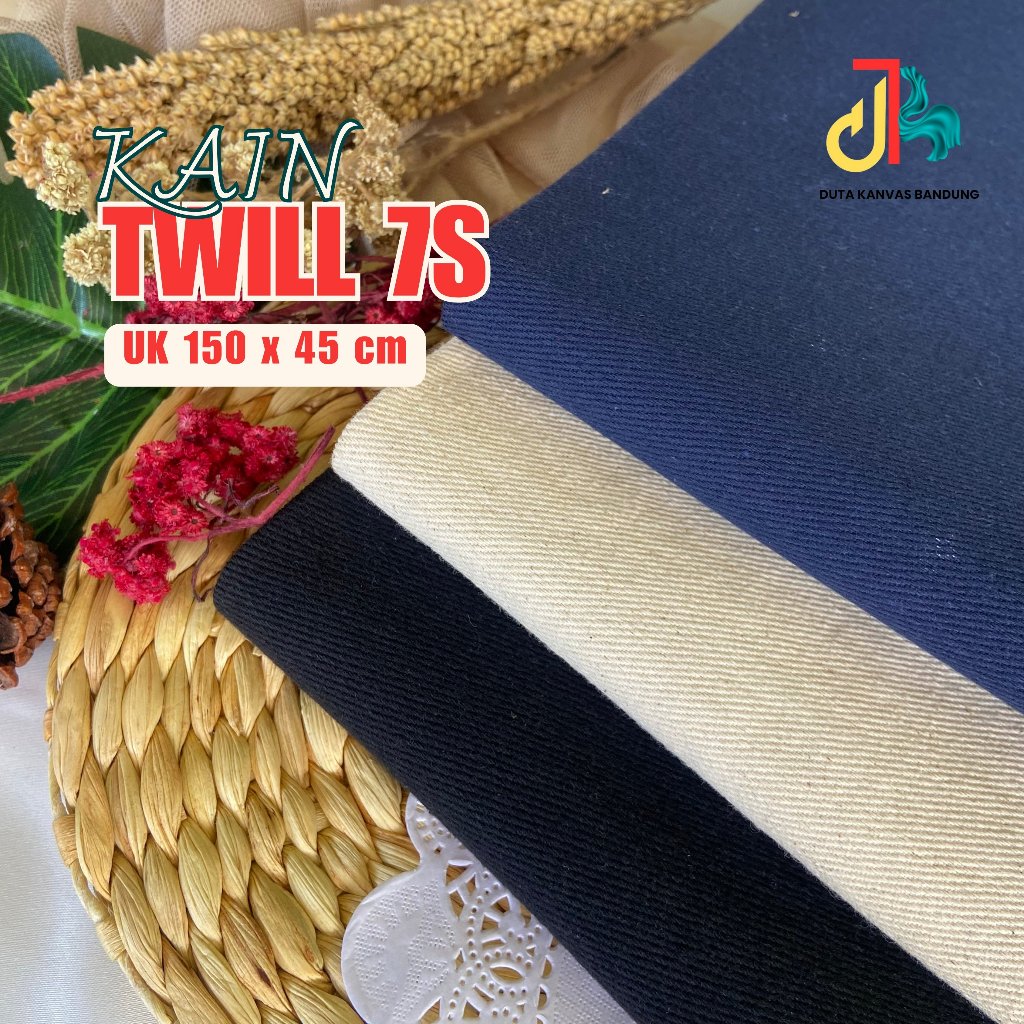 (150x45 CM) TERMURAH KAIN TWILL 7S / KAIN TWILL 13OZ / KAIN KANVAS TWILL / KAIN TOTEBAG / KAIN CELAN
