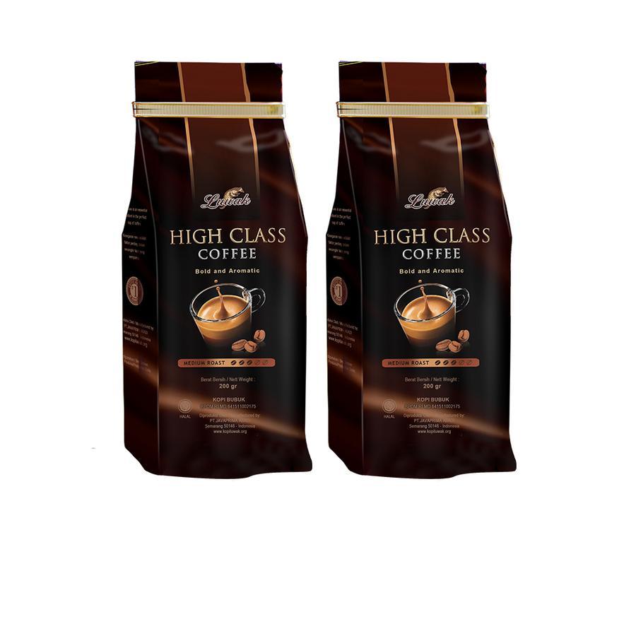 

Kopi Luwak High Class Medium Roast Powder 200 Gram Twin Pack Coffee Luwak Biji Kopi Pilihan