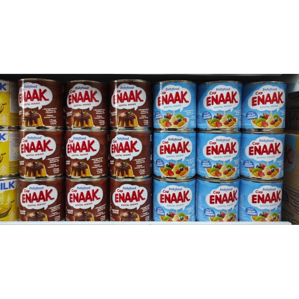 

Enaak Susu Kental Manis Kaleng 370gr ( Paket Isi 2 Pcs )
