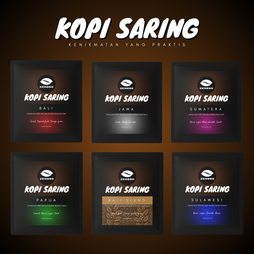 

Dripbag Coffee | Kopi Saring Praktis | ZENSSO COFFEE