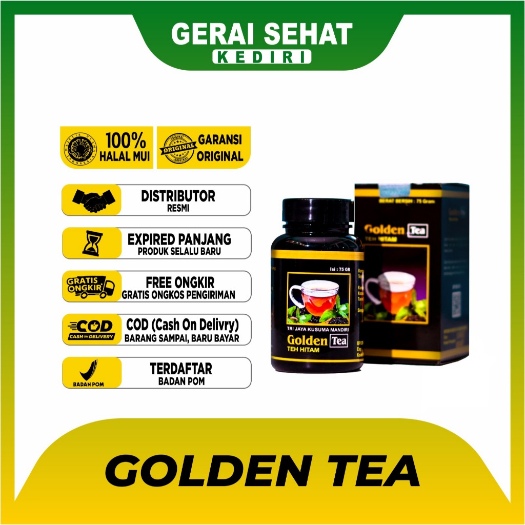 

GOLDEN TEA - GOLDEN TEA -GOLDEN TEA | Teh Hitam Murni Membantu Memelihara Kesehatan Tubuh 75gr