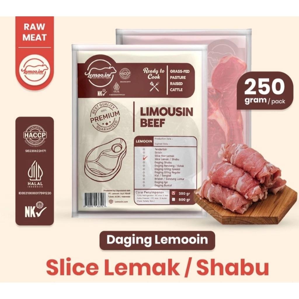 

Slice Beef Lemak/Daging Shabu 250gr - Lemooin
