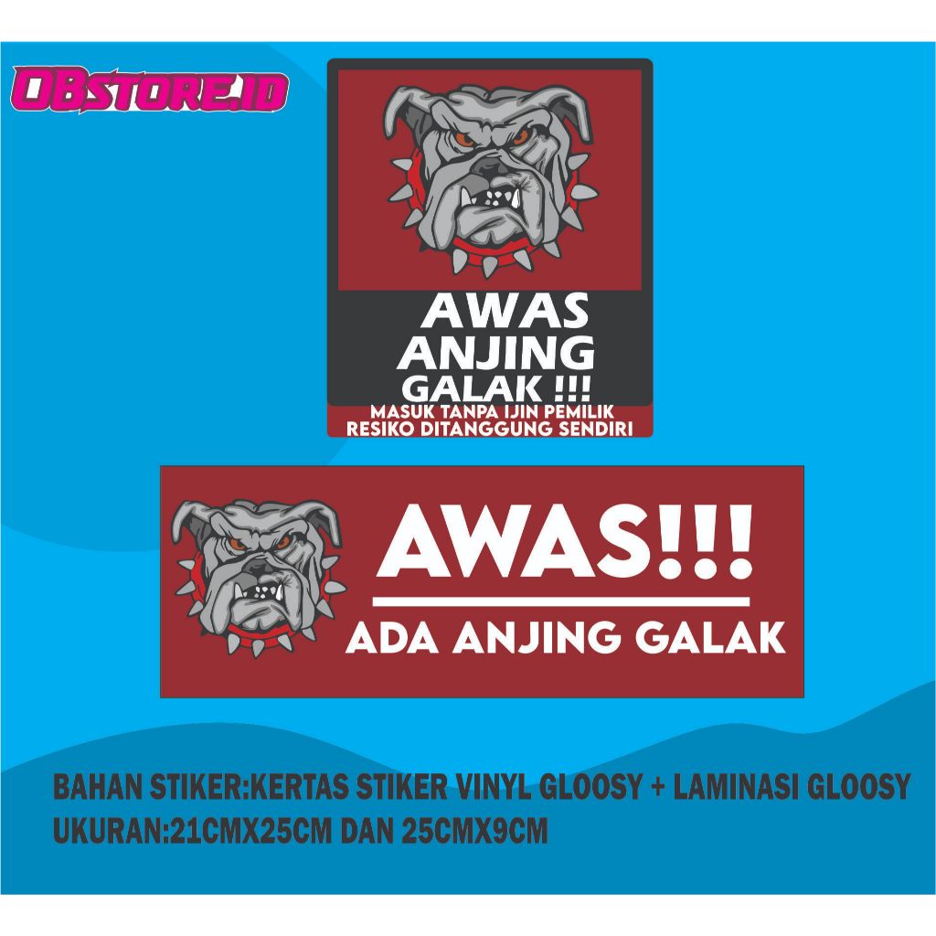 

stiker awas ada anjing galak