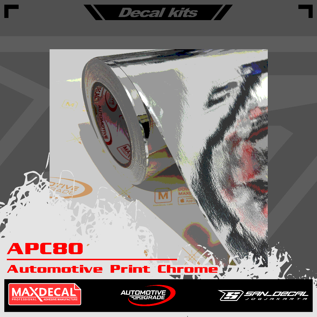 MAXDECAL APC80 Automotive Print Chrome