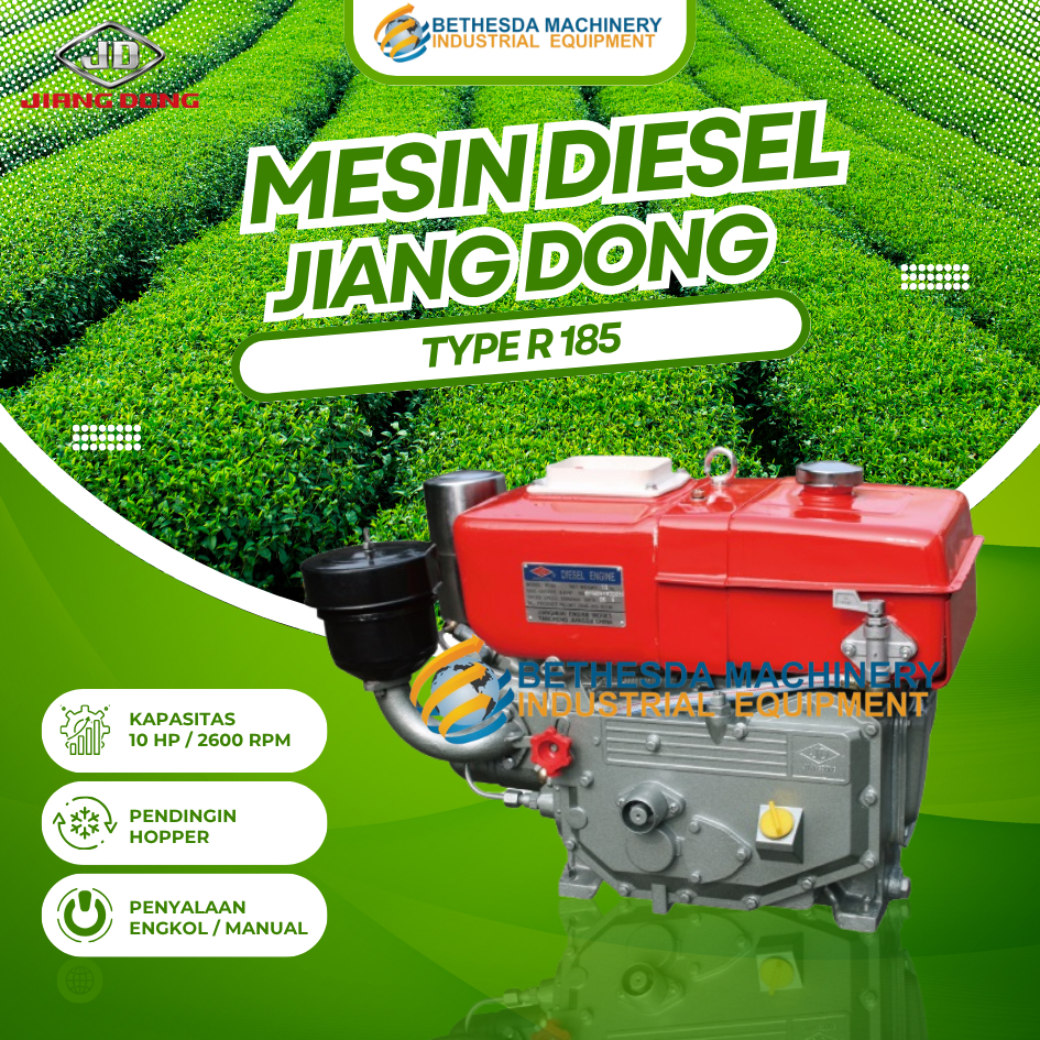 Mesin Diesel Penggerak 8.5HP / 8.5 PK Jiangdong Engine R 185 NL