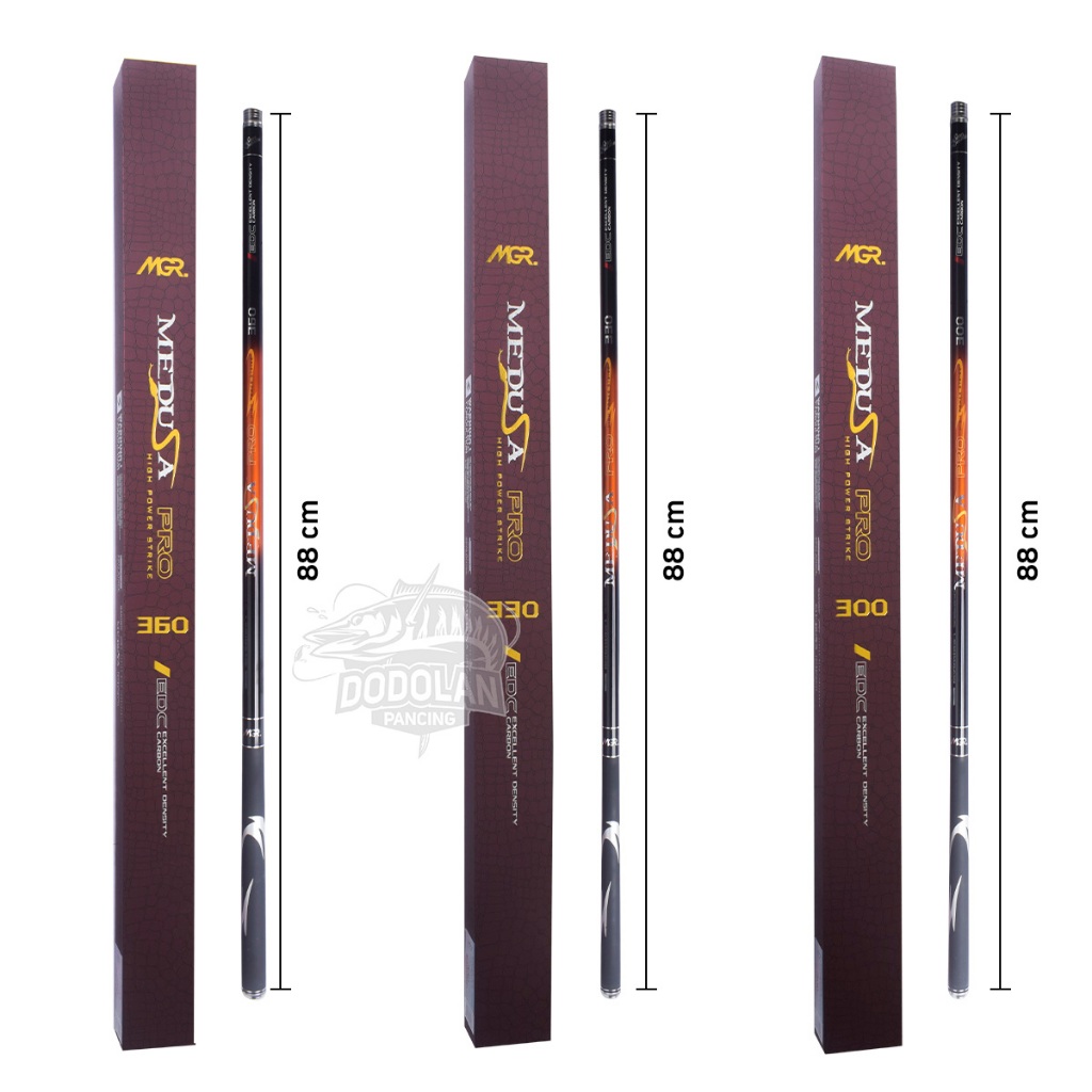Joran Tegek Maguro Medusa PRO | 210 s/d 360 | Ruas Panjang | Carbon Dodolan Pancing