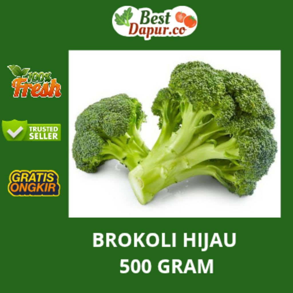 

BROKOLI HIJAU 500 GRAM -- Bess Dapur .Co
