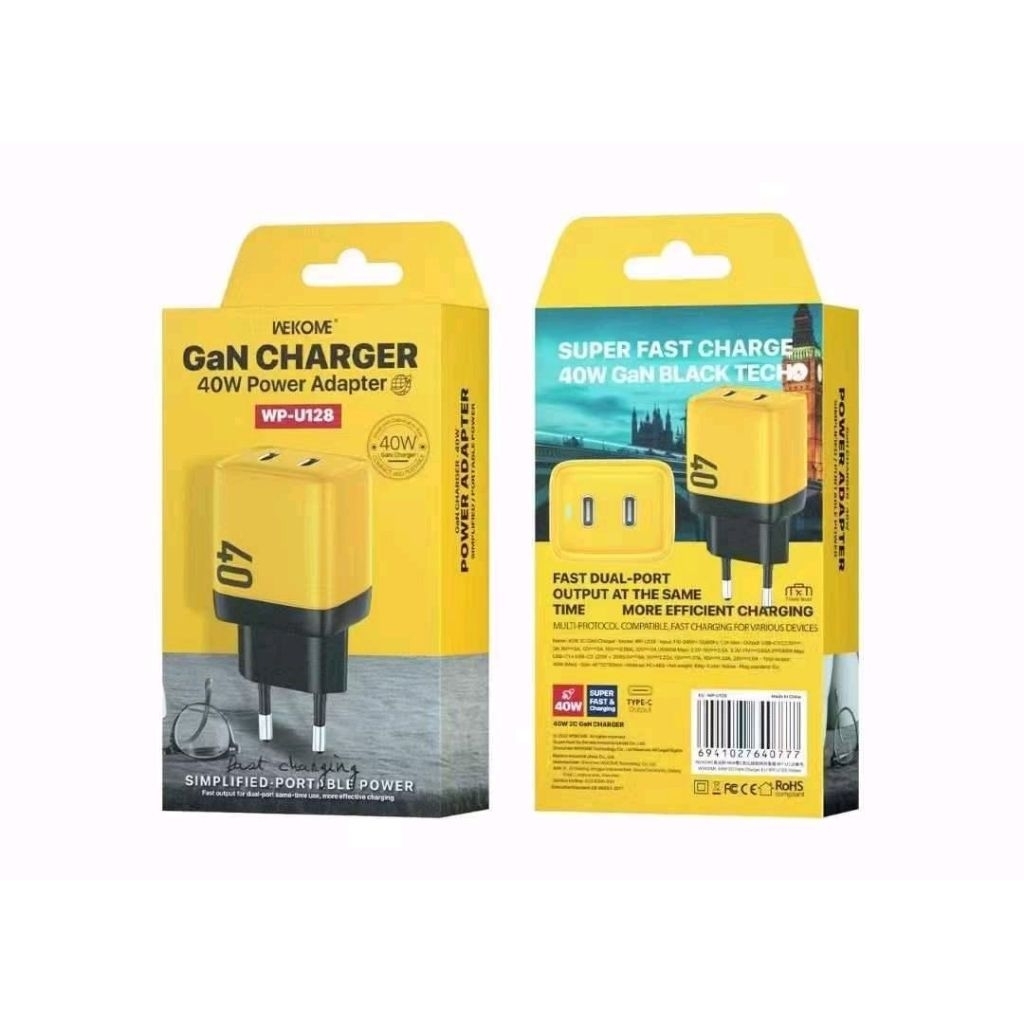 WEKOME 40 Watt GaN Charger Power Adapter WP U128