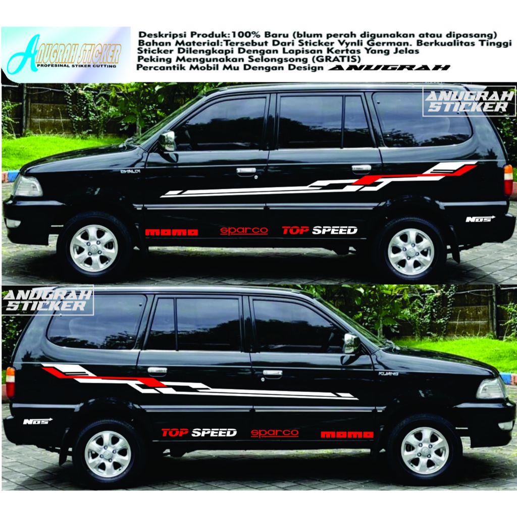 Sticker Mobil Kijang Lgx Cutting Sticker Body Samping Mobil Kijang Terbaru