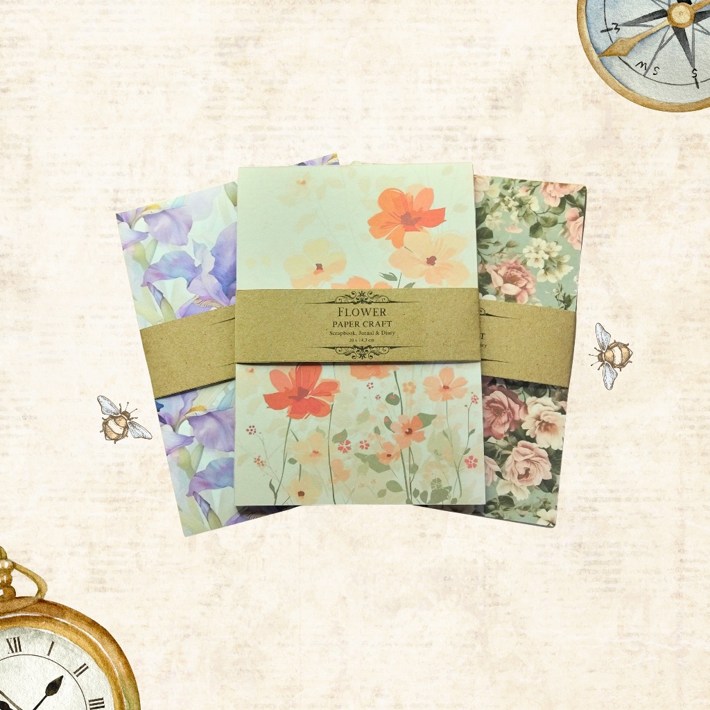 

PAPER CRAFT - [ 20pc ] Kertas DIY Flower Scrapbook Kreatif