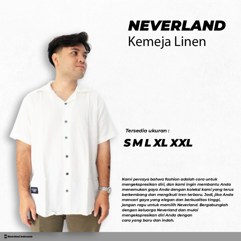 Kemeja Linen Pria Lengan pendek Kombinasi vintage