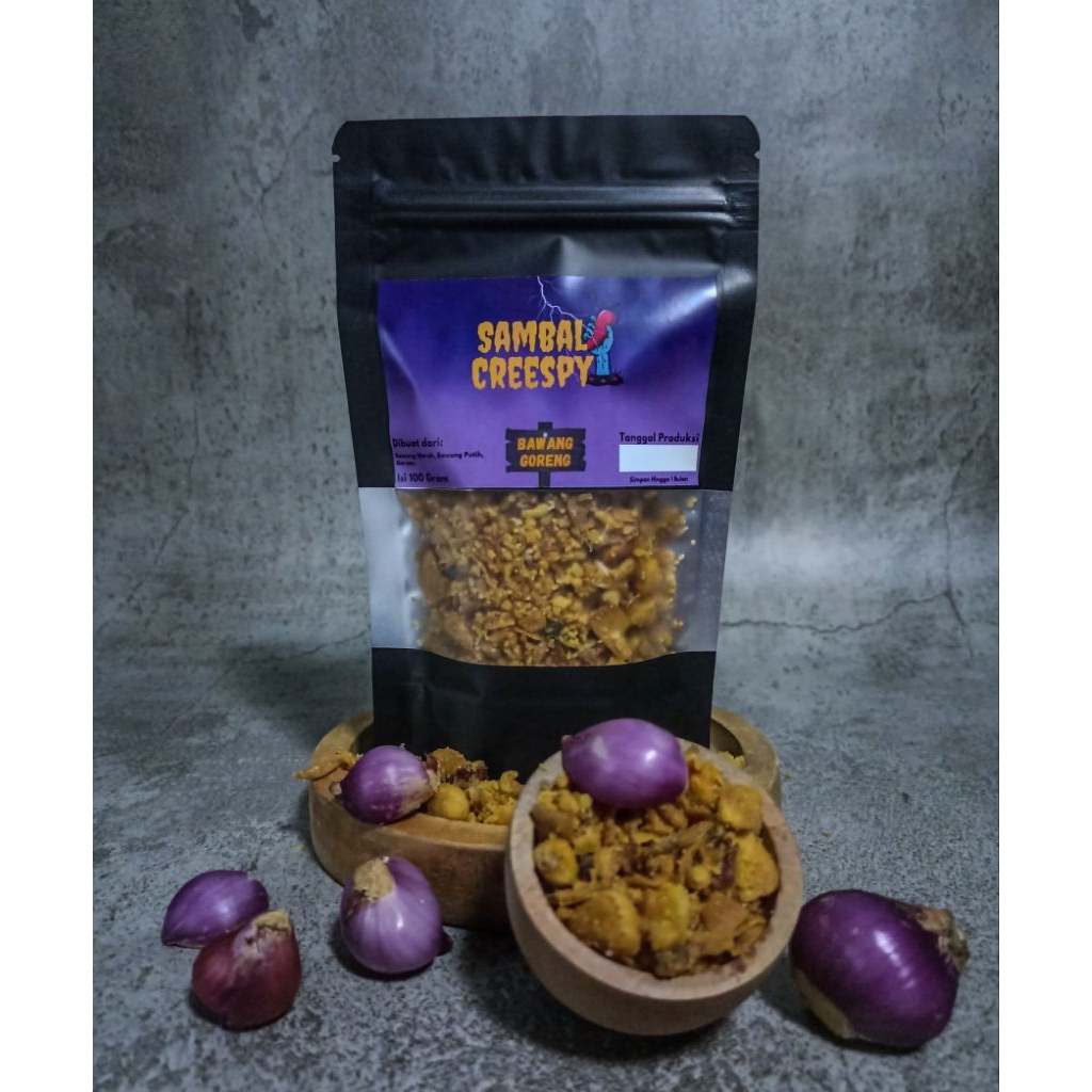 

Bawang Goreng Tanpa Tepung 100Gram Tidak Pedas By Sambal Creespy / Bawang Goreng Original