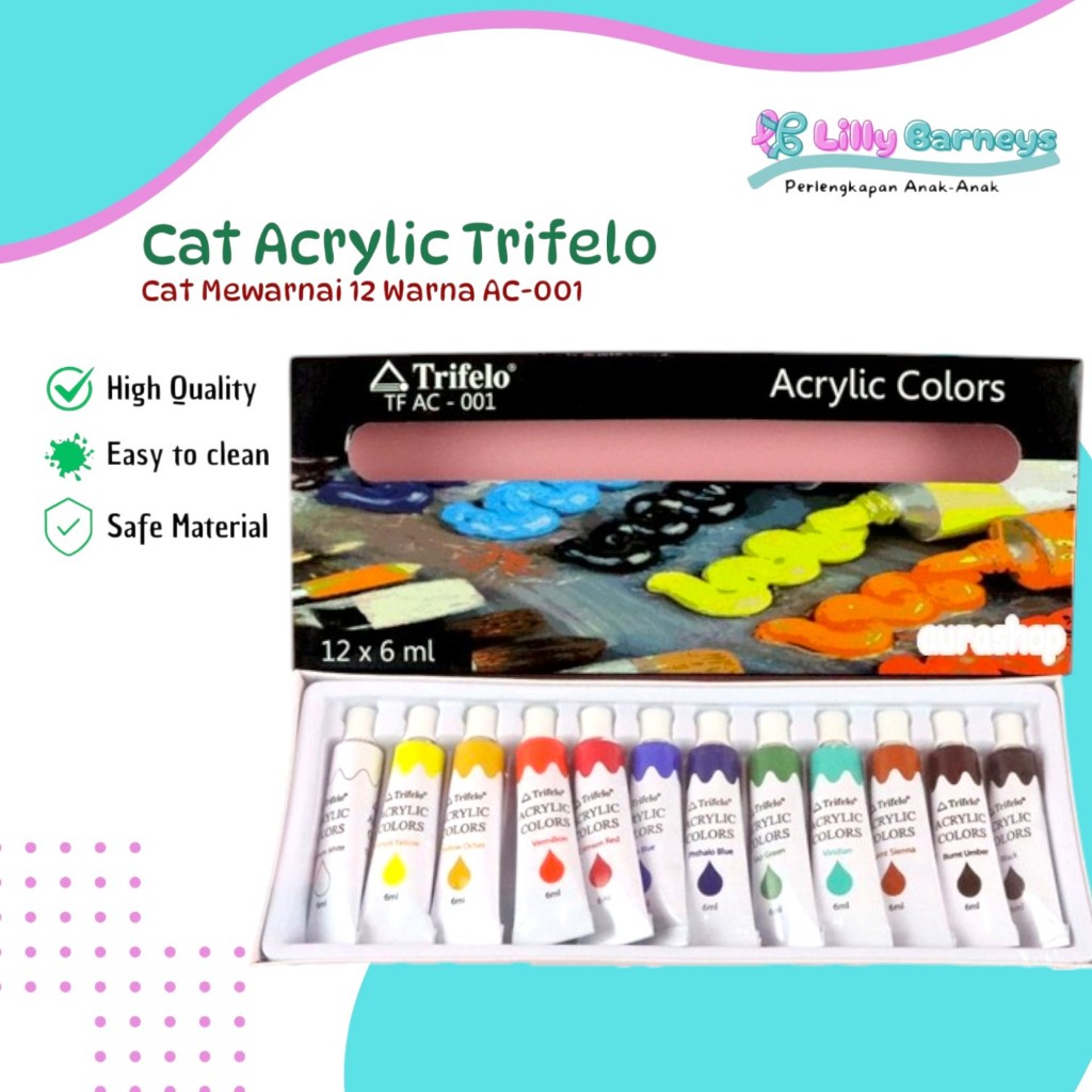 

Trifelo Cat Acrylic Set 6ml TF AC-001 (12 Warna)