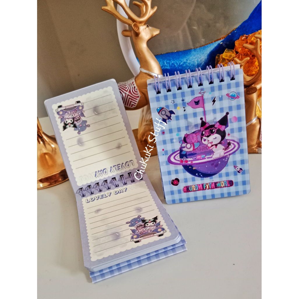 

NOTEBOOK RING MINI KUROMI HOLOGRAM 2D / BUKU DUDUK MINI A7 KUROMI