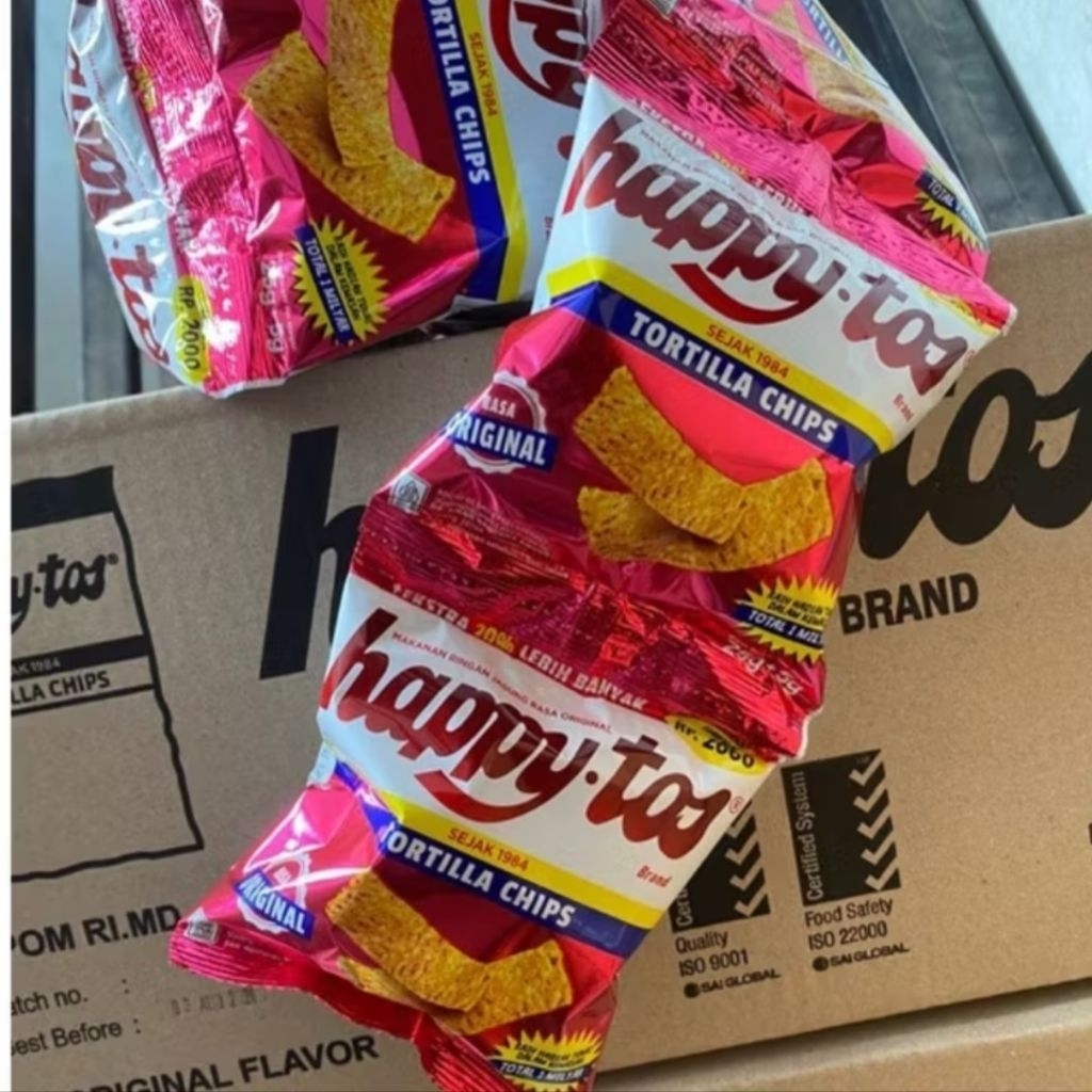 

Happy Tos Tortilla Chips 5 rentengx10 bungkus (50bungkus)