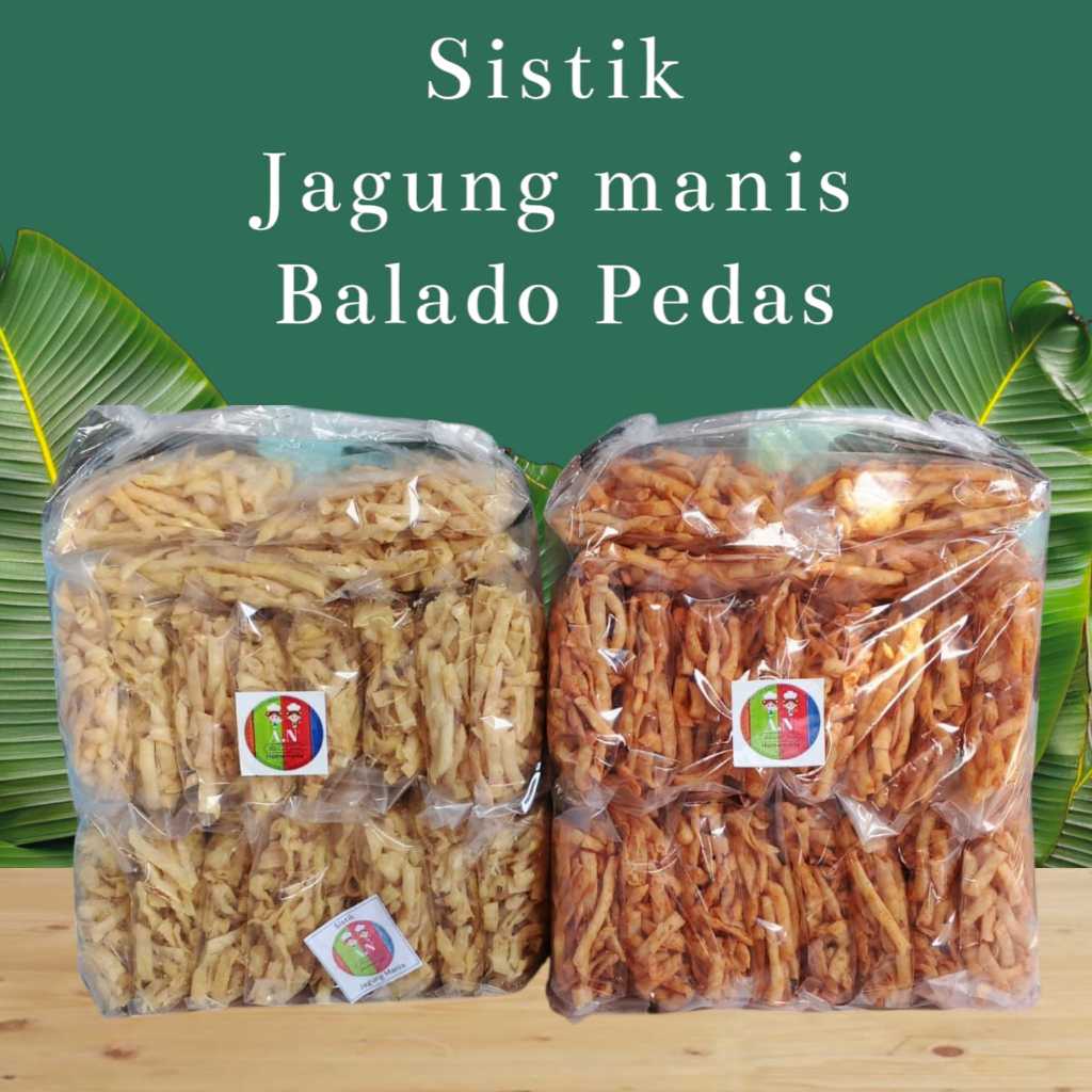 

Sistik Kering Renyah 3 Varian Rasa Gurih Jagung Manis/Pedas/Original